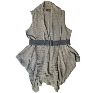 a.n.a. A New Approach Women’s Sleeveless Knit Cardigan size XL, Solid Gray